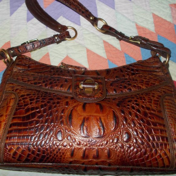 Brahmin Pecan Brown Alligator Handbag - Picture 7 of 11